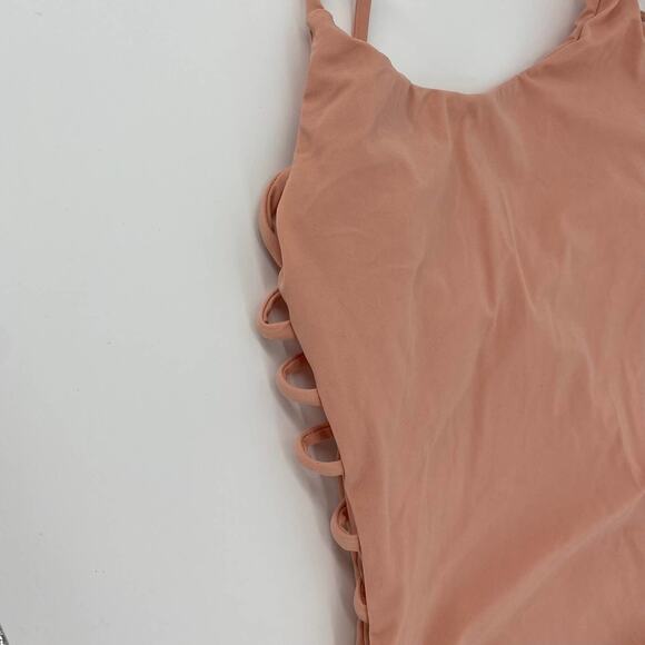 Bec & Bridge Appletini One-Piece Swimsuit Side Cut Outs Pink Barbiecore Size 4 - Picture 3 of 11